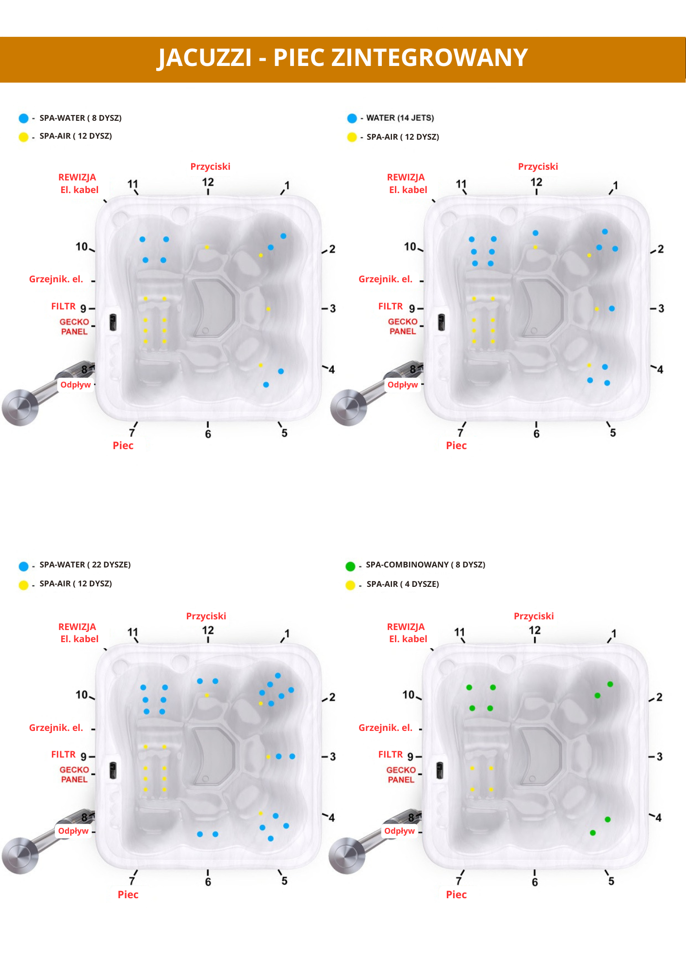Jakuzzi MONACO 220x220 balia ogrodowa z miejscem leżącym JACUZZI_-_PIEC_ZINTEGROWANY