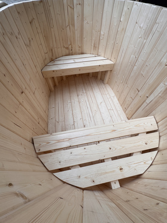 Balia do Morsowania 2-osobowa Owalna – Naturalne Drewno Świerkowe