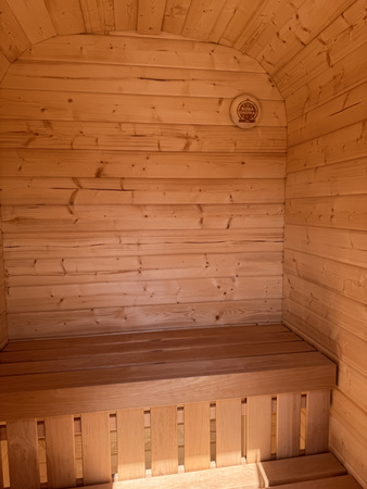 Sauna KOBA Kwadro MICRO + balia do schładzania / Strefa regeneracji SuperMario