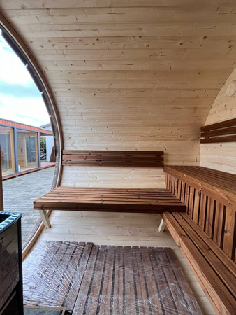Duża Sauna KOBA Owalna 5m z przedsionkiem