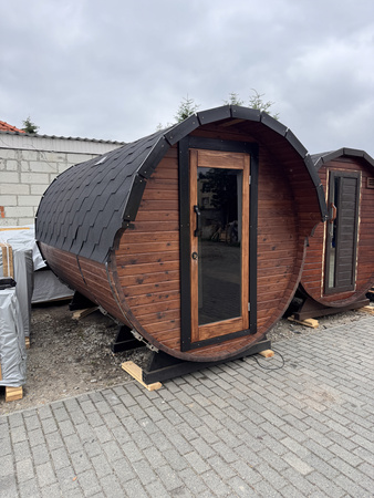 Sauna ogrodowa KOBA BECZKA 3,3 m z przedsionkiem – relaks dla 4–6 osób