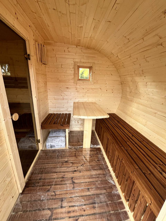 Duża Sauna KOBA Owalna 5m z przedsionkiem