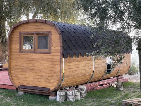 DUŻA Sauna KOBA Kwadro 5m - 2 pomieszczenia, boczne wejście