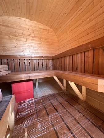 Sauna Kwadro 3,3m - 2 pomieszczenia z daszkiem