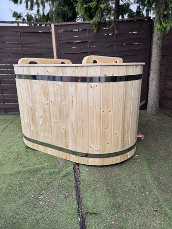 Balia do Morsowania 2-osobowa Owalna – Naturalne Drewno Świerkowe