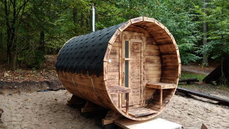 Sauna KOBA Beczka 3m - 1 pomieszczenie z tarasem