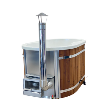 Balia ogrodowa  OFURO 2 osobowa z wkładem akrylowym piec na drewno zintegrowany