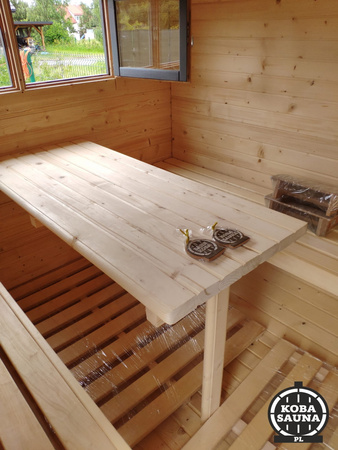 DUŻA Sauna KOBA Kwadro 5m - 2 pomieszczenia, boczne wejście