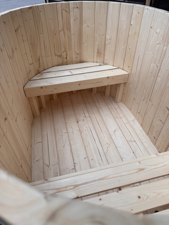 Balia do Morsowania 2-osobowa Owalna – Naturalne Drewno Świerkowe