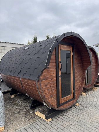 Sauna ogrodowa KOBA BECZKA 3,3 m z przedsionkiem – relaks dla 4–6 osób