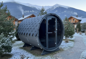 Sauna ogrodowa KOBA BECZKA 3 m GLASSLINE – panoramiczne przeszklenie i design premium