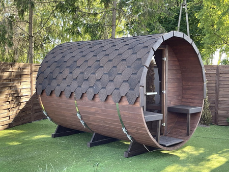 Sauna KOBA Beczka 3m - 1 pomieszczenie z tarasem