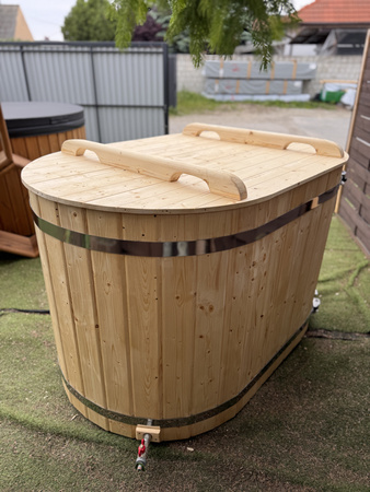 Balia do Morsowania 2-osobowa Owalna – Naturalne Drewno Świerkowe