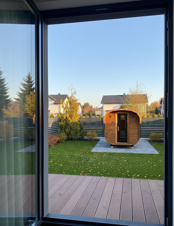 Sauna Kwadro 3,3m - 2 pomieszczenia z daszkiem