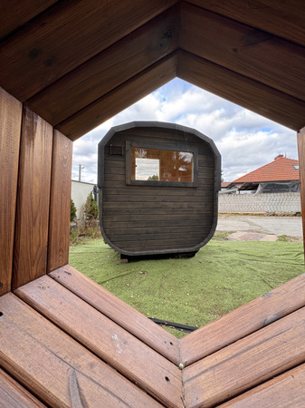 Sauna KOBA Kwadro MINI 1,5m 1 pomieszczenie bez tarasu