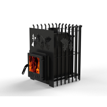 Piec do sauny Etna 18 SN | Krótkie palenisko | Szklane drzwi | 10–18 m³