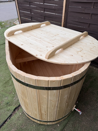 Balia do Morsowania 2-osobowa Owalna – Naturalne Drewno Świerkowe