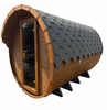 Sauna KOBA Beczka 3,3m - 2 pomieszczenie z daszkiem