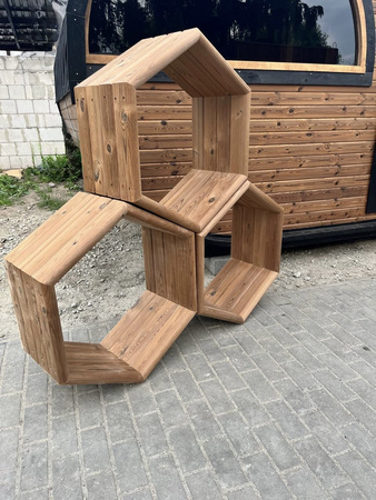 Drewutnia ogrodowa KOBA HEXAGON z termodrewna