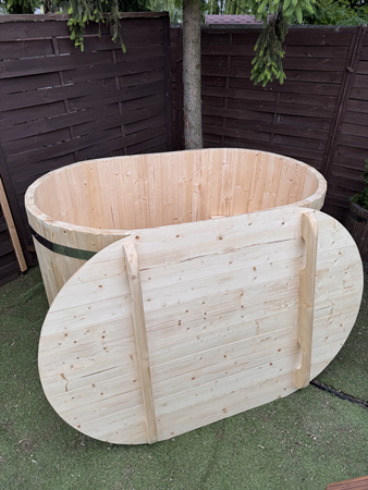 Balia do Morsowania 2-osobowa Owalna – Naturalne Drewno Świerkowe