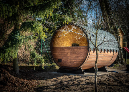 Sauna KOBA Beczka 3m - 1 pomieszczenie z tarasem