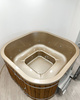 Jakuzzi ogrodowe kwadratowe 200x200 z piecem na drewno HORIZON wkład akrylowy