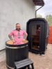 Sauna KOBA Kwadro MICRO + balia do schładzania / Strefa regeneracji SuperMario