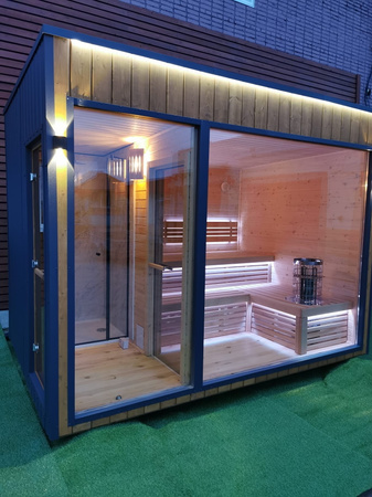 Sauna ogrodowa KOBA LOFT Y -  ocieplona - KONFIGURUJ