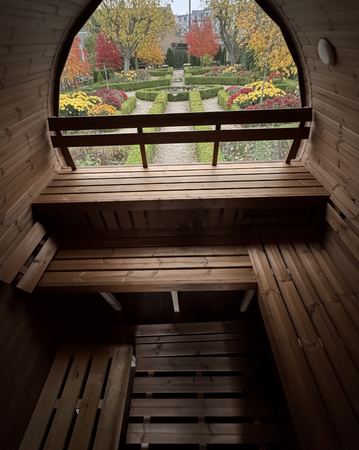 Sauna ogrodowa KOBA BECZKA 3,3 m z przedsionkiem – relaks dla 4–6 osób