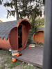 Sauna KOBA Beczka 3,3m - 2 pomieszczenie z daszkiem