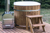 Balia ogrodowa akrylowa OFURO 2 osobowa piec na drewno zewnętrznym