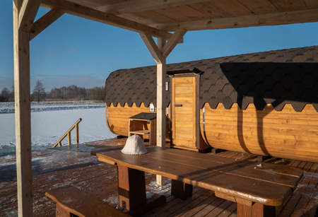 DUŻA Sauna KOBA Kwadro 5m - 2 pomieszczenia, boczne wejście