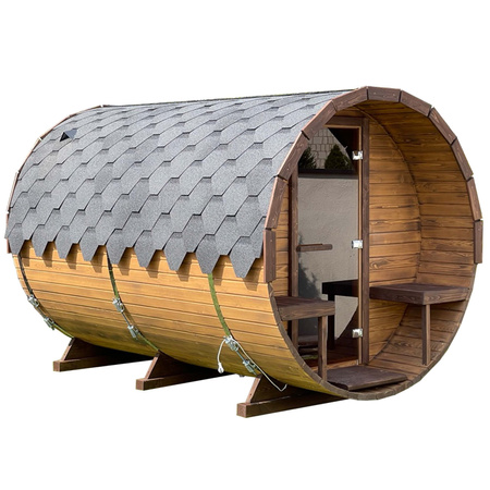Sauna KOBA Beczka 3m - 1 pomieszczenie z tarasem