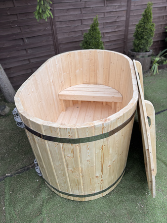 Balia do Morsowania 2-osobowa Owalna – Naturalne Drewno Świerkowe