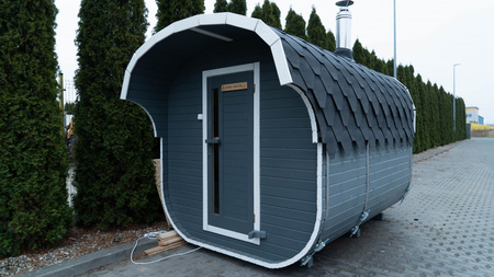 Sauna Kwadro 3,3m - 2 pomieszczenia z daszkiem