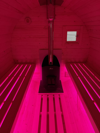 Sauna KOBA Beczka 3m - 1 pomieszczenie z tarasem