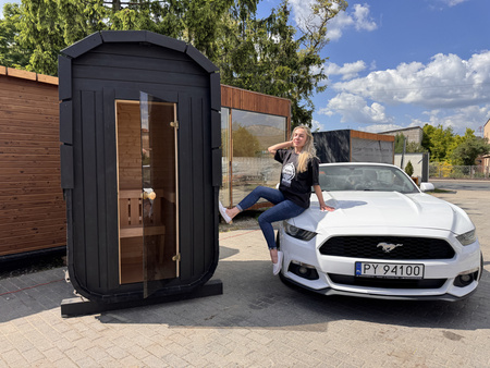 Mała Sauna KOBA Kwadro MICRO 1 pomieszczenie bez tarasu