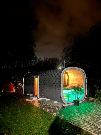 DUŻA Sauna KOBA Kwadro 5m - 2 pomieszczenia, boczne wejście