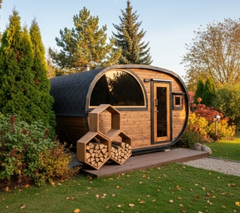 Sauna KOBA OWAL 4m - SERIA EU+ - 2 pomieszczenia