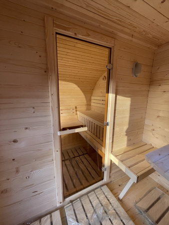 Duża Sauna KOBA Owalna 5m z przedsionkiem