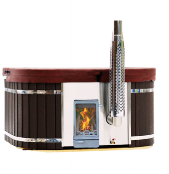 Balia ogrodowa akrylowa 200x200 z piecem zintegrowanym VERTA