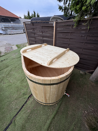 Balia do Morsowania 2-osobowa Owalna – Naturalne Drewno Świerkowe