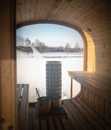 DUŻA Sauna KOBA Kwadro 5m - 2 pomieszczenia, boczne wejście