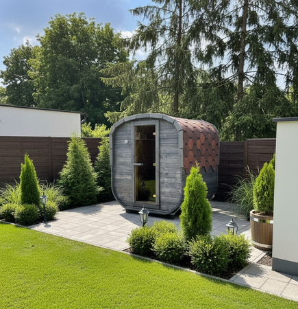 Sauna KOBA Kwadro MINI 1,5m 1 pomieszczenie bez tarasu