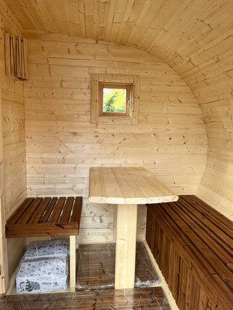 Duża Sauna KOBA Owalna 5m z przedsionkiem