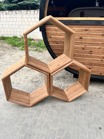 Drewutnia ogrodowa KOBA HEXAGON z termodrewna