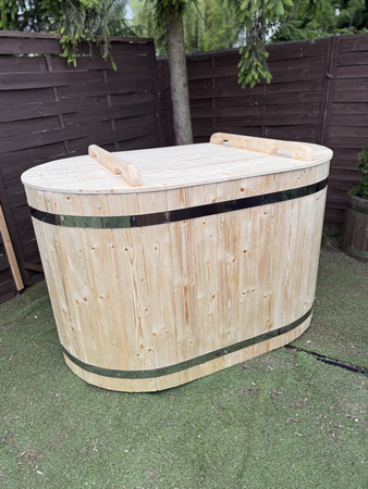 Balia do Morsowania 2-osobowa Owalna – Naturalne Drewno Świerkowe