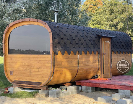 DUŻA Sauna KOBA Kwadro 5m - 2 pomieszczenia, boczne wejście