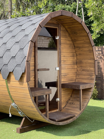 Sauna KOBA Beczka 3m - 1 pomieszczenie z tarasem