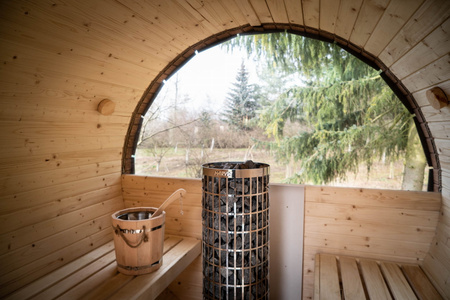 Sauna KOBA Beczka 3m - 1 pomieszczenie z tarasem